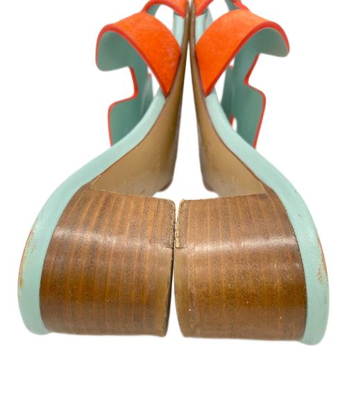 HERMES（エルメス）HERMES (エルメス) オアジス オレンジ×スカイブルー サイズ:35の古着・服飾アイテム