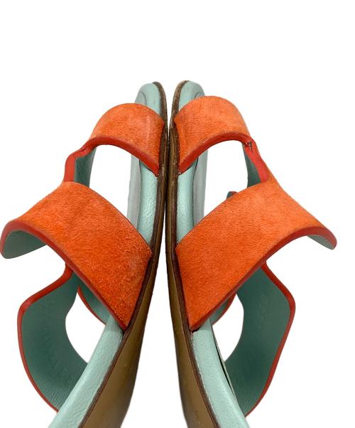 HERMES（エルメス）HERMES (エルメス) オアジス オレンジ×スカイブルー サイズ:35の古着・服飾アイテム