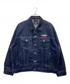 FUBUフブ）の古着「メタリックデニムジャケット」｜インディゴ