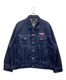 FUBU（フブ）の古着「メタリックデニムジャケット」｜インディゴ