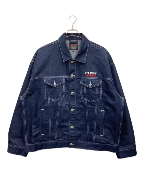FUBU（フブ）FUBU (フブ) メタリックデニムジャケット インディゴ サイズ:XXLの古着・服飾アイテム