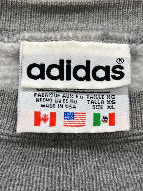 adidas（アディダス）adidas (アディダス) トレフォイルロゴスウェット グレー サイズ:XLARGEの古着・服飾アイテム