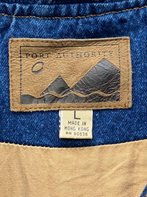 PORT AUTHORITY（ポートオーソリティ）PORT AUTHORITY (ポートオーソリティ) デニム切替スタジャン インディゴ サイズ:LARGEの古着・服飾アイテム