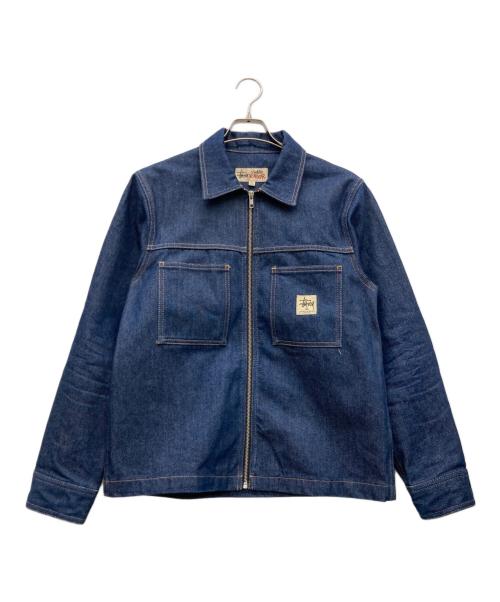 stussy（ステューシー）stussy (ステューシー) Denim Zip Up Work Shirt インディゴ サイズ:SMALLの古着・服飾アイテム