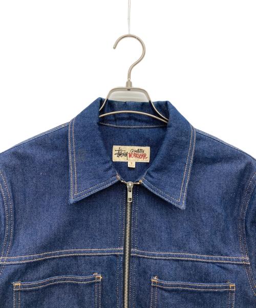 stussy（ステューシー）stussy (ステューシー) Denim Zip Up Work Shirt インディゴ サイズ:SMALLの古着・服飾アイテム