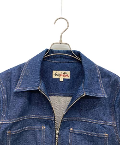 stussy（ステューシー）stussy (ステューシー) Denim Zip Up Work Shirt インディゴ サイズ:SMALLの古着・服飾アイテム