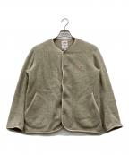 DANTONダントン）の古着「FLEECE COLLARLESS JACKET」｜アイボリー