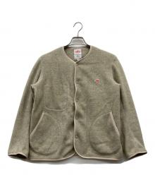 DANTON（ダントン）の古着「FLEECE COLLARLESS JACKET」｜アイボリー