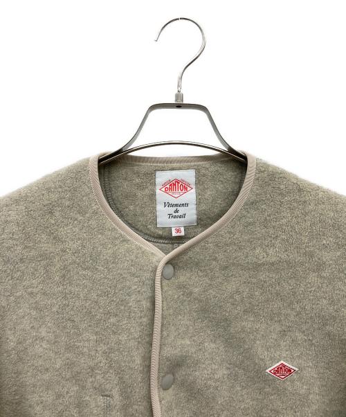 DANTON（ダントン）DANTON (ダントン) FLEECE COLLARLESS JACKET アイボリー サイズ:SIZE 36の古着・服飾アイテム