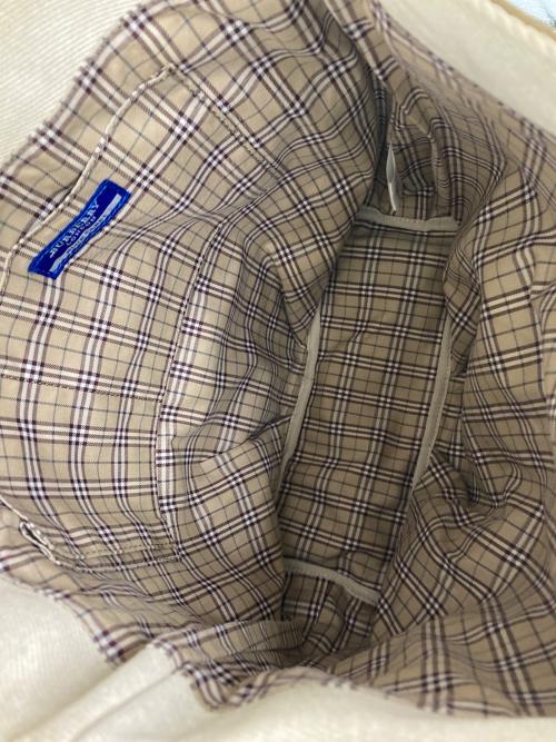BURBERRY BLUE LABEL（バーバリー ブルー レーベル）BURBERRY BLUE LABEL (バーバリー ブルー レーベル) キャンバスレザートートバッグ ベージュ サイズ:なしの古着・服飾アイテム