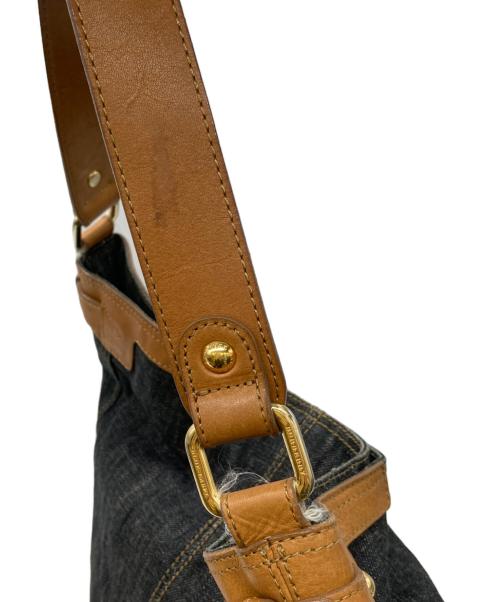 BURBERRY BLUE LABEL（バーバリー ブルー レーベル）BURBERRY BLUE LABEL (バーバリー ブルー レーベル) デニムレザートートバッグ インディゴの古着・服飾アイテム