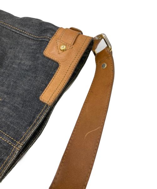 BURBERRY BLUE LABEL（バーバリー ブルー レーベル）BURBERRY BLUE LABEL (バーバリー ブルー レーベル) デニムレザートートバッグ インディゴの古着・服飾アイテム