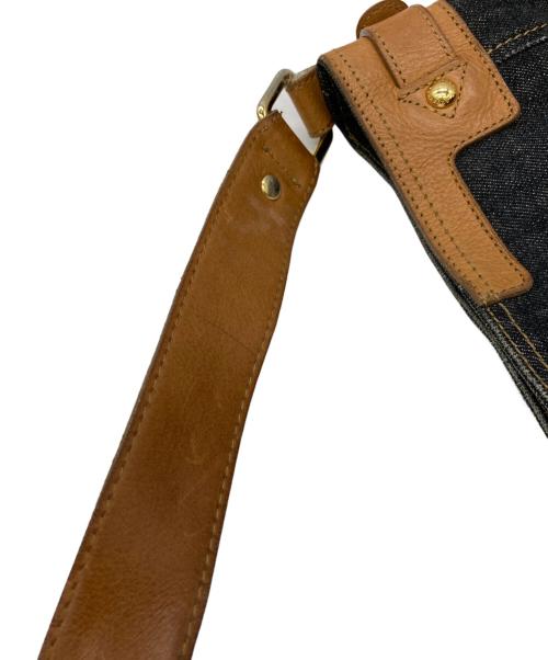BURBERRY BLUE LABEL（バーバリー ブルー レーベル）BURBERRY BLUE LABEL (バーバリー ブルー レーベル) デニムレザートートバッグ インディゴの古着・服飾アイテム