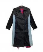 DIESELディーゼル）の古着「ドッキングトレンチコート」｜ブラック