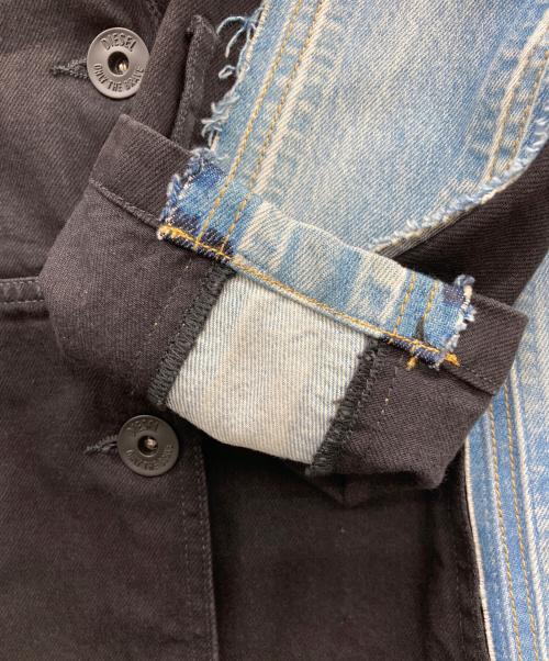 DIESEL（ディーゼル）DIESEL (ディーゼル) ドッキングトレンチコート ブラック サイズ:XXSの古着・服飾アイテム