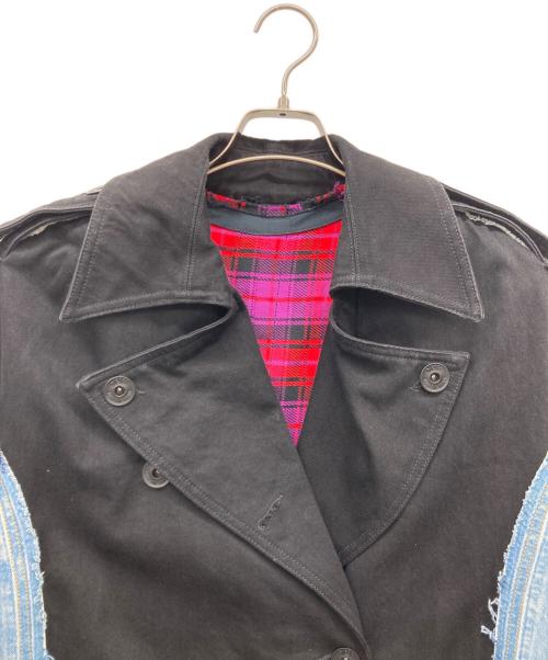 DIESEL（ディーゼル）DIESEL (ディーゼル) ドッキングトレンチコート ブラック サイズ:XXSの古着・服飾アイテム