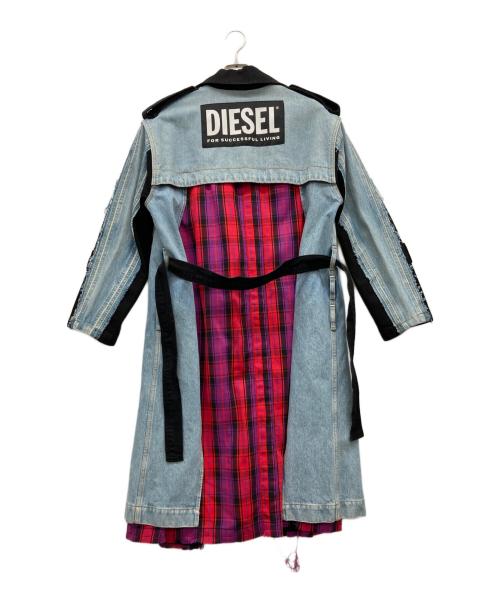DIESEL（ディーゼル）DIESEL (ディーゼル) ドッキングトレンチコート ブラック サイズ:XXSの古着・服飾アイテム