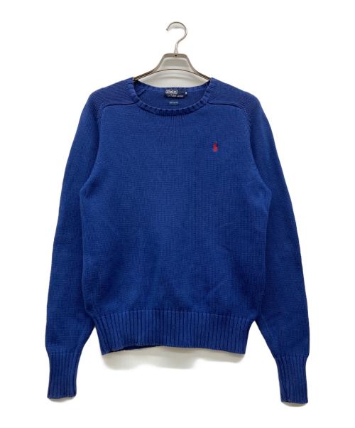 POLO RALPH LAUREN（ポロ・ラルフローレン）POLO RALPH LAUREN (ポロ・ラルフローレン) コットンニット ブルー サイズ:SMALLの古着・服飾アイテム