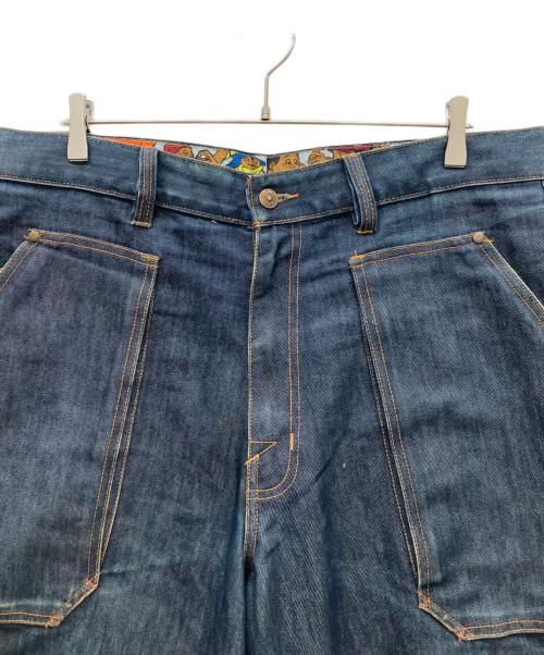 PLATINUM FUBU（プラチナムフブ）PLATINUM FUBU (プラチナムフブ) ハーフデニムパンツ インディゴ サイズ:W38の古着・服飾アイテム