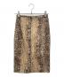 DOLCE & GABBANA (ドルチェ＆ガッバーナ) シルク混パイソン柄スカート ベージュ サイズ:36：6000円