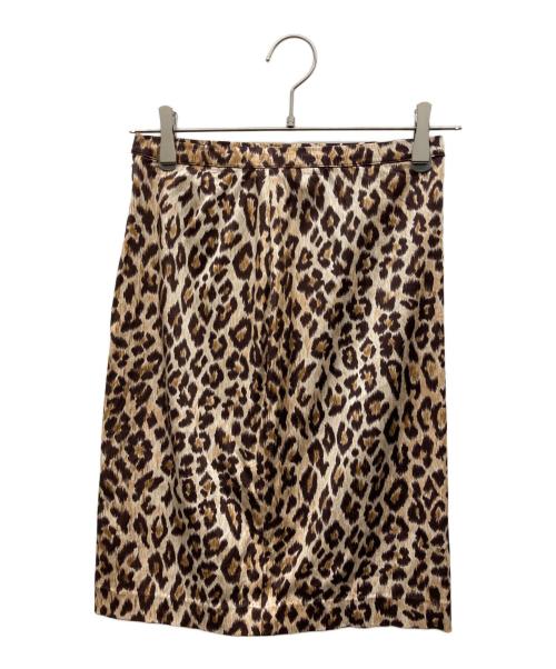 DOLCE & GABBANA（ドルチェ＆ガッバーナ）DOLCE & GABBANA (ドルチェ＆ガッバーナ) レオパード柄スカート ベージュ サイズ:40の古着・服飾アイテム