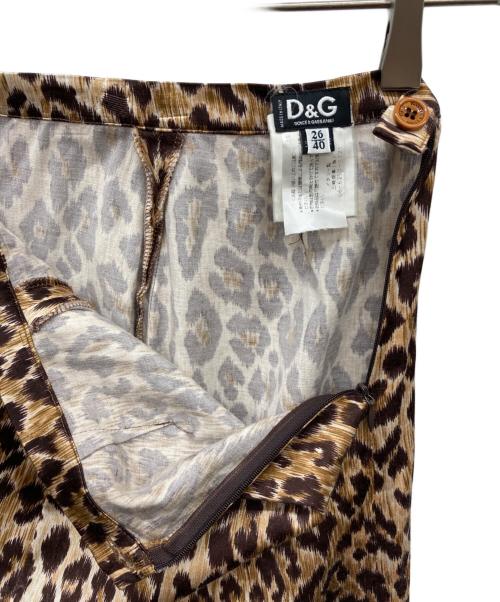 DOLCE & GABBANA（ドルチェ＆ガッバーナ）DOLCE & GABBANA (ドルチェ＆ガッバーナ) レオパード柄スカート ベージュ サイズ:40の古着・服飾アイテム