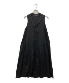 Y's（ワイズ）の古着「THIN COTTON TWILL SLEEVELESS DRESS」｜ブラック