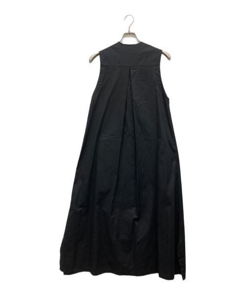 Y's（ワイズ）Y's (ワイズ) THIN COTTON TWILL SLEEVELESS DRESS ブラック サイズ:1の古着・服飾アイテム