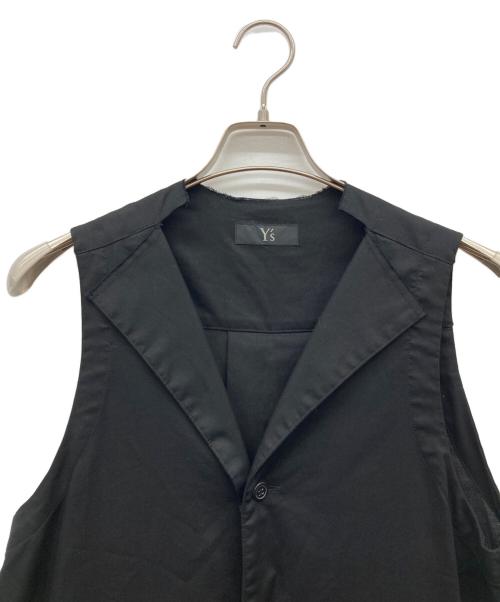 Y's（ワイズ）Y's (ワイズ) THIN COTTON TWILL SLEEVELESS DRESS ブラック サイズ:1の古着・服飾アイテム
