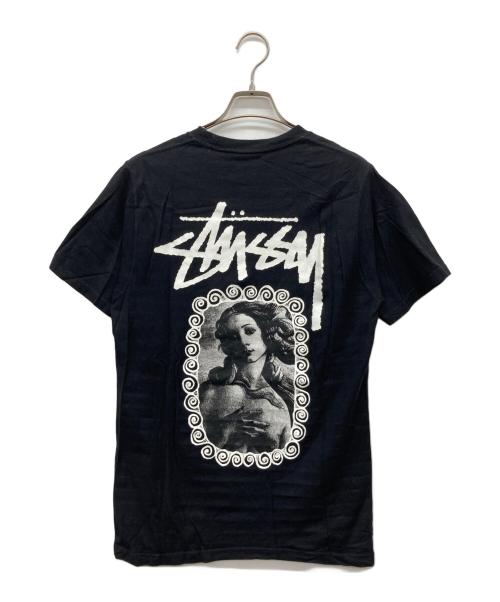 stussy（ステューシー）stussy (ステューシー) ヴィーナスプリント半袖Tシャツ ブラック サイズ:Sの古着・服飾アイテム