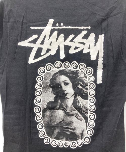 stussy（ステューシー）stussy (ステューシー) ヴィーナスプリント半袖Tシャツ ブラック サイズ:Sの古着・服飾アイテム
