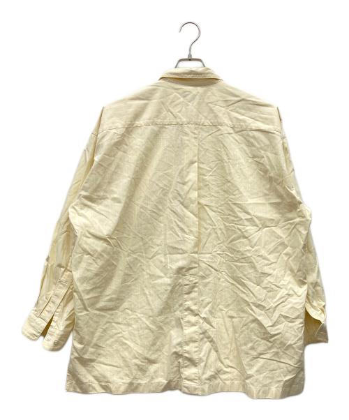 ISSEY MIYAKE（イッセイミヤケ）ISSEY MIYAKE (イッセイミヤケ) 長袖ストライプシャツ イエロー サイズ:Lの古着・服飾アイテム