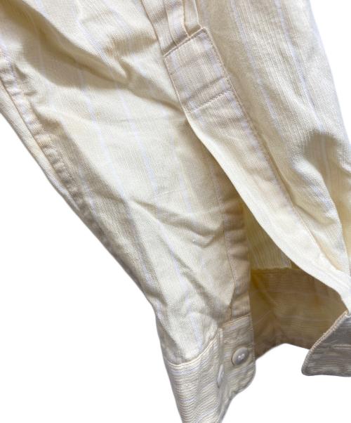 ISSEY MIYAKE（イッセイミヤケ）ISSEY MIYAKE (イッセイミヤケ) 長袖ストライプシャツ イエロー サイズ:Lの古着・服飾アイテム