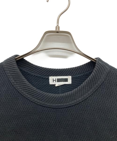 H BEAUTY&YOUTH（エイチ ビューティー&ユース）H BEAUTY&YOUTH (エイチ ビューティー&ユース) HEAVY HONEYCOMB CREW NECK PULLOVER ブラック サイズ:Sの古着・服飾アイテム