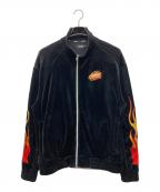 X-LARGEエクストララージ）の古着「ベロアトラックジャケット」｜ブラック