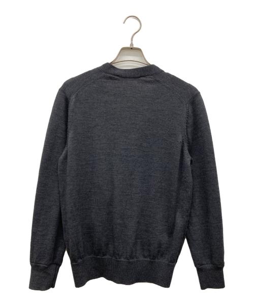 maison kitsune（メゾンキツネ）maison kitsune (メゾンキツネ) フォックスヘッド パッチ クラシック カーディガン グレー サイズ:XSの古着・服飾アイテム