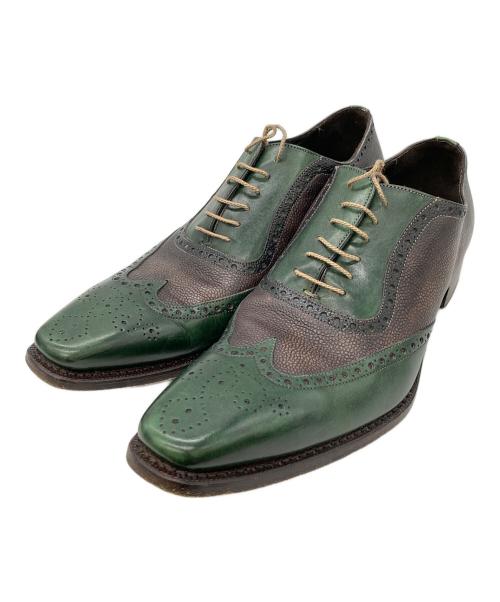 harriss（ハリス）harriss (ハリス) ウィングチップレザーシューズ ブラウン サイズ:８の古着・服飾アイテム