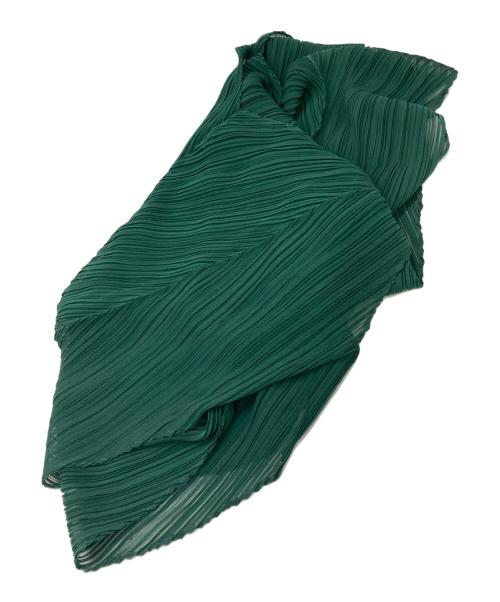 PLEATS PLEASE（プリーツプリーズ）PLEATS PLEASE (プリーツプリーズ) スカーフ グリーンの古着・服飾アイテム