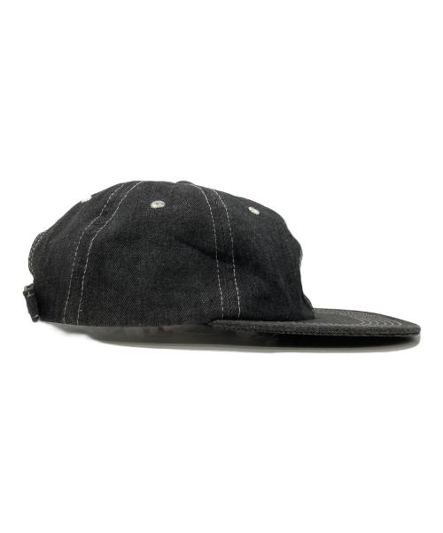stussy（ステューシー）stussy (ステューシー) 刺繍ロゴデニムキャップ ブラックの古着・服飾アイテム
