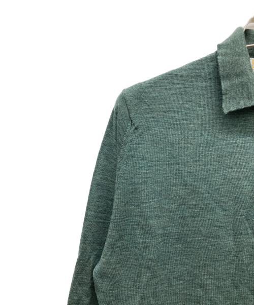 JOHN SMEDLEY（ジョンスメドレー）JOHN SMEDLEY (ジョンスメドレー) 襟付きハーフジップニット グレー サイズ:MEDの古着・服飾アイテム