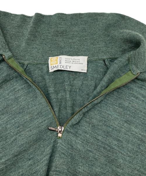 JOHN SMEDLEY（ジョンスメドレー）JOHN SMEDLEY (ジョンスメドレー) 襟付きハーフジップニット グレー サイズ:MEDの古着・服飾アイテム