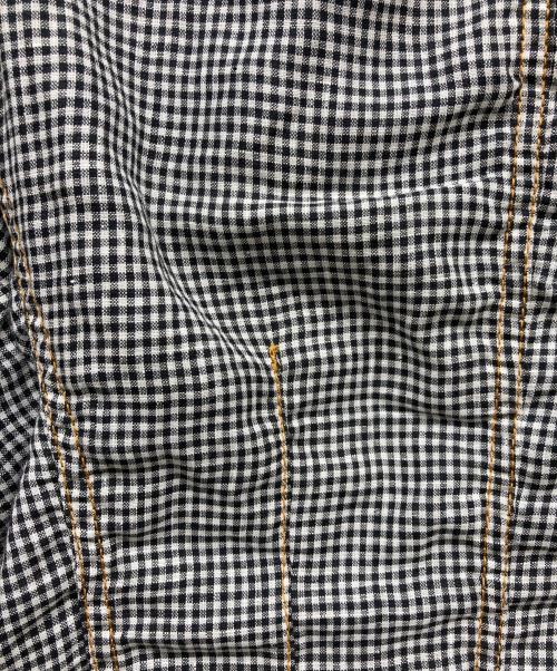 tricot COMME des GARCONS（トリココムデギャルソン）tricot COMME des GARCONS (トリココムデギャルソン) ギンガムチェックドット ドッキング シャツ ジャケット グレー サイズ:Ｓの古着・服飾アイテム