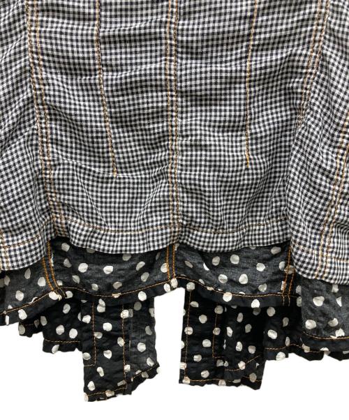 tricot COMME des GARCONS（トリココムデギャルソン）tricot COMME des GARCONS (トリココムデギャルソン) ギンガムチェックドット ドッキング シャツ ジャケット グレー サイズ:Ｓの古着・服飾アイテム