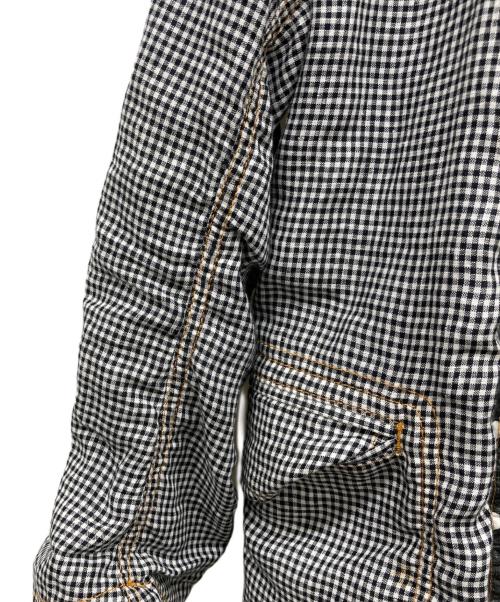 tricot COMME des GARCONS（トリココムデギャルソン）tricot COMME des GARCONS (トリココムデギャルソン) ギンガムチェックドット ドッキング シャツ ジャケット グレー サイズ:Ｓの古着・服飾アイテム