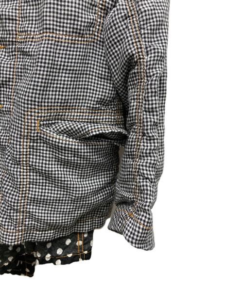 tricot COMME des GARCONS（トリココムデギャルソン）tricot COMME des GARCONS (トリココムデギャルソン) ギンガムチェックドット ドッキング シャツ ジャケット グレー サイズ:Ｓの古着・服飾アイテム