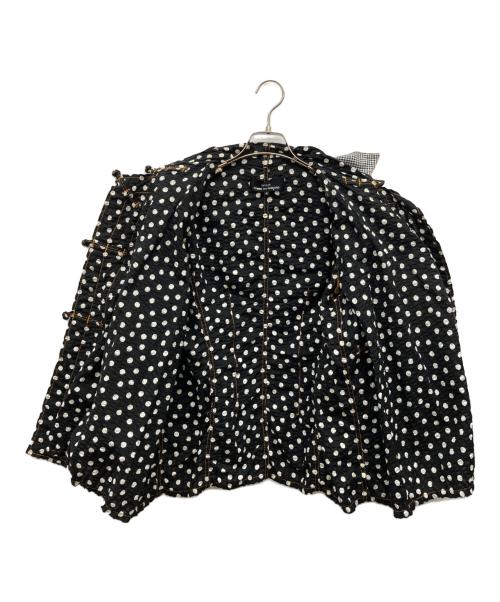 tricot COMME des GARCONS（トリココムデギャルソン）tricot COMME des GARCONS (トリココムデギャルソン) ギンガムチェックドット ドッキング シャツ ジャケット グレー サイズ:Ｓの古着・服飾アイテム