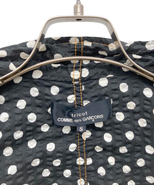 tricot COMME des GARCONS（トリココムデギャルソン）tricot COMME des GARCONS (トリココムデギャルソン) ギンガムチェックドット ドッキング シャツ ジャケット グレー サイズ:Ｓの古着・服飾アイテム