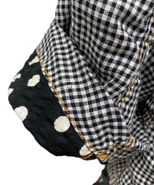 tricot COMME des GARCONS（トリココムデギャルソン）tricot COMME des GARCONS (トリココムデギャルソン) ギンガムチェックドット ドッキング シャツ ジャケット グレー サイズ:Ｓの古着・服飾アイテム