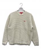 SUPREMEシュプリーム）の古着「Waffle Small Box Sweater」｜ベージュ