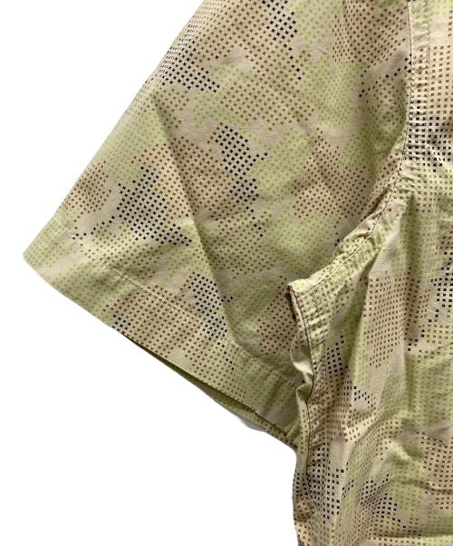 stussy（ステューシー）stussy (ステューシー) 90s 紺タグ カモ柄半袖シャツ カーキ サイズ:Lの古着・服飾アイテム